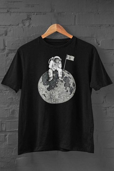 trendypassion T-Shirt mit Flaggen-Astronauten-Aufdruck