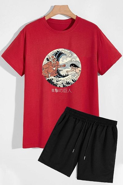 trendypassion Titan Shorts T-shirt Tracksuit Set