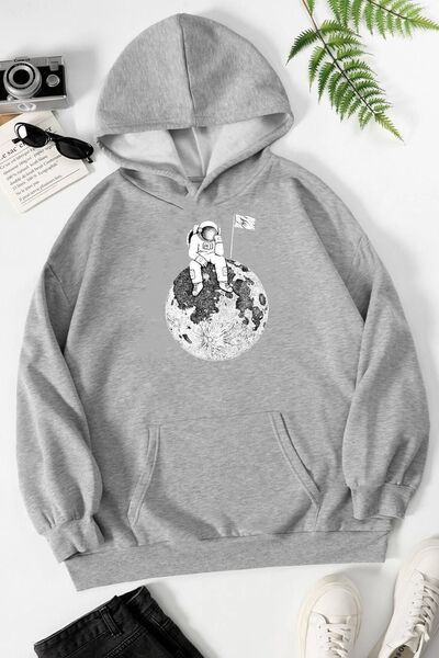 uyguntarz Hanorac unisex cu imprimeu astronaut