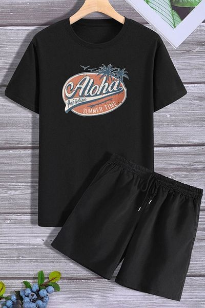 trendypassion Σετ αθλητικής φόρμας T-shirt Aloha Shorts