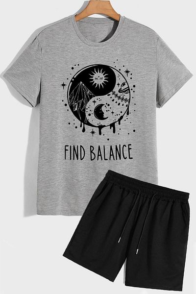 trendypassion Σετ αθλητικής φόρμας T-shirt Ying Yang