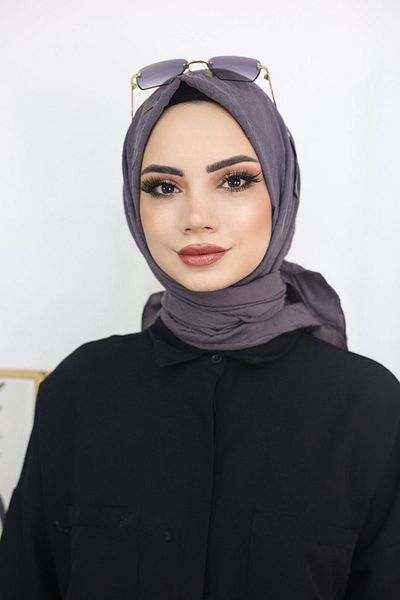 feronis Hijab Women's Bamboo Cratch Scarf Model _ Anthracite