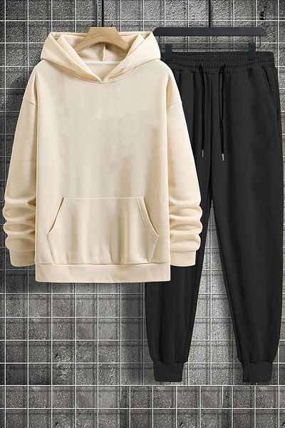 uyguntarz Unisex-Trainingsanzug-Set mit Schmetterlings-Zeichnungsrücken, bedruckt