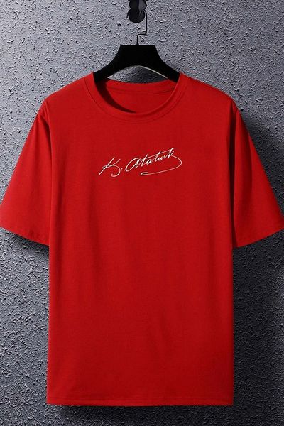 uyguntarz Uniszex K.atatürk Signature nyomott póló