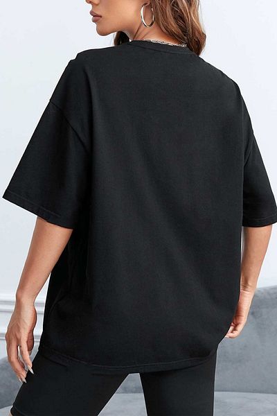 uyguntarz Μπλουζάκι Unisex Special Agent Printed Oversize