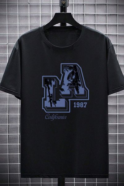 uyguntarz Pánské oversize tričko La California 1987 s potiskem