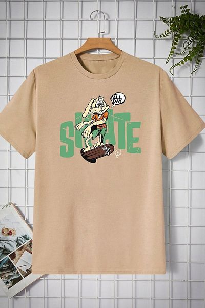 uyguntarz Μπλουζάκι Unisex All Day Rabbit Design