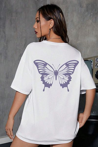 uyguntarz Μπλουζάκι Unisex με στάμπα με πεταλούδα