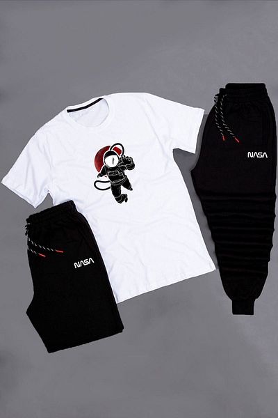 trendypassion Συνδυασμός σετ γυμναστικής 3 τεμαχίων Unisex Astronaut Printed
