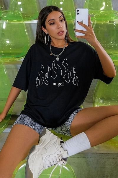uyguntarz Μπλουζάκι Unisex White Angel Printed