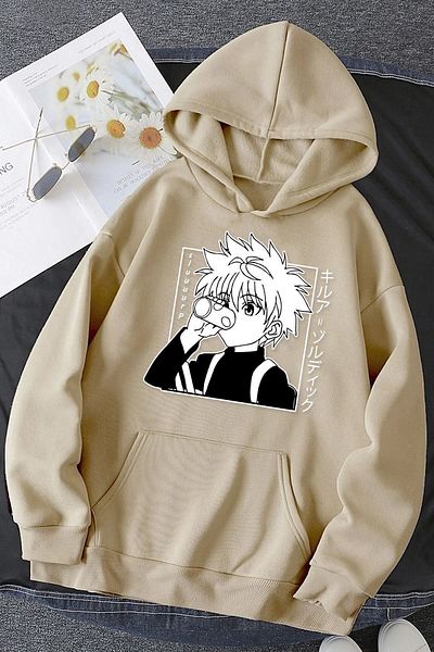 uyguntarz Unisex Killua Zoldyck bedrucktes Sweatshirt