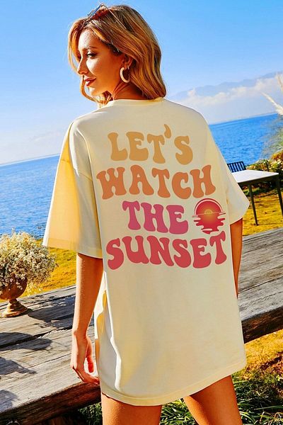 uyguntarz Μπλουζάκι Unisex Lets Watch The Sunset Design