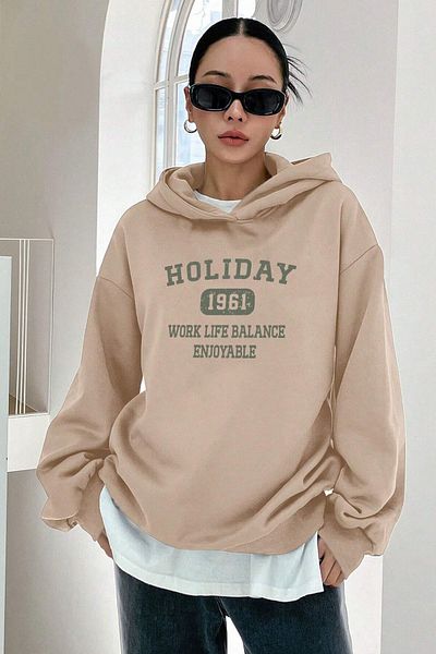 uyguntarz Unisex-Sweatshirt mit „Oversize Holiday“-Aufdruck