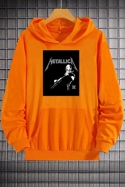 uyguntarz Φούτερ Unisex Metalica με στάμπα oversize