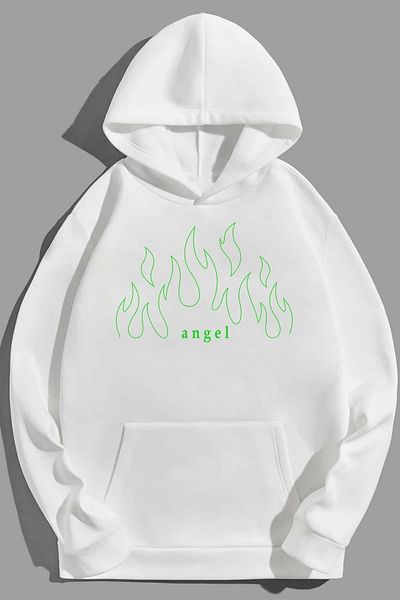 uyguntarz Unisex Φούτερ Green Angel Fire