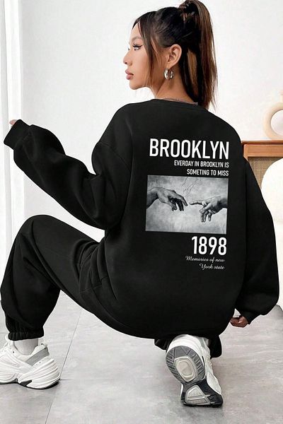 uyguntarz Σετ φόρμας Unisex 1898 Printed Crew Neck
