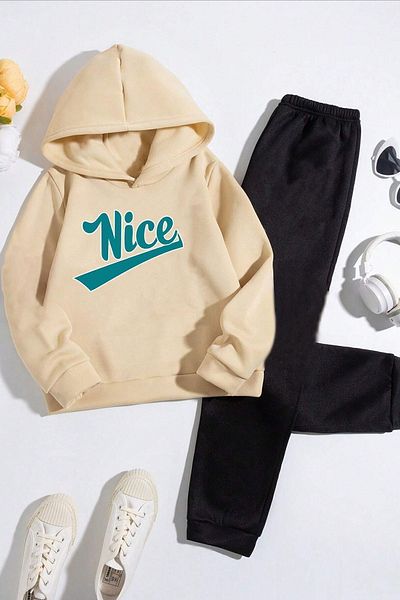 uyguntarz Unisex Kids Nice στάμπες αθλητικές φόρμες