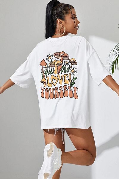 uyguntarz Unisex-T-Shirt mit „Love Yourself“-Aufdruck