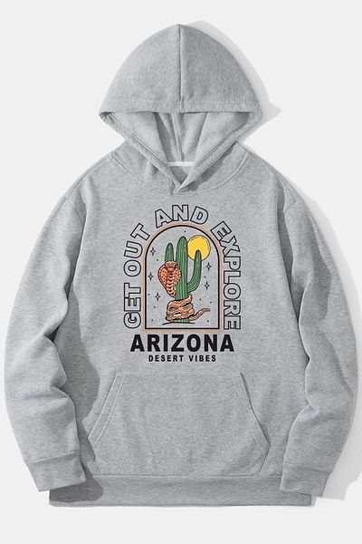 uyguntarz Unisex φούτερ με στάμπα Arizona