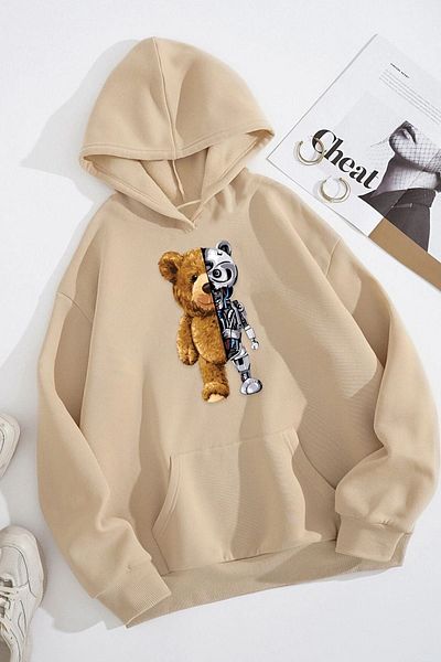 uyguntarz Φούτερ Unisex Boys Bear με στάμπα