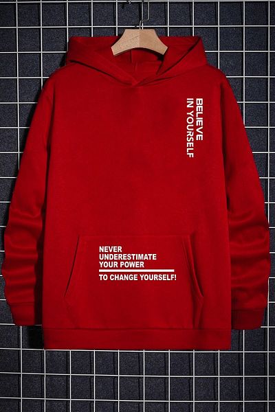 uyguntarz Суичър с щампи Oversize Believe in Yourself