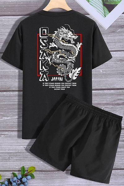 trendypassion Σετ αθλητικής φόρμας Osaka Comfortable Design Σορτς και T-shirt