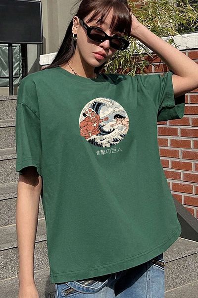 uyguntarz Μπλουζάκι Unisex Kanagawa Oki Nami Ura με στάμπα