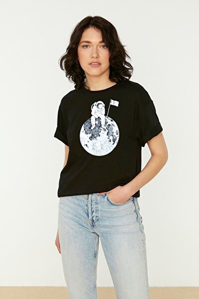 trendypassion Tričko s potiskem Astronaut vlajky