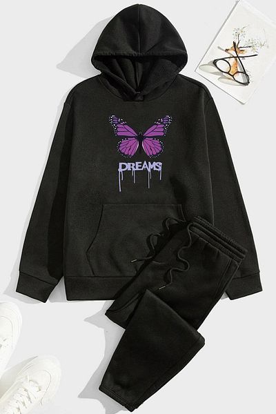uyguntarz Σετ φόρμας Unisex Dream Butterfly printed