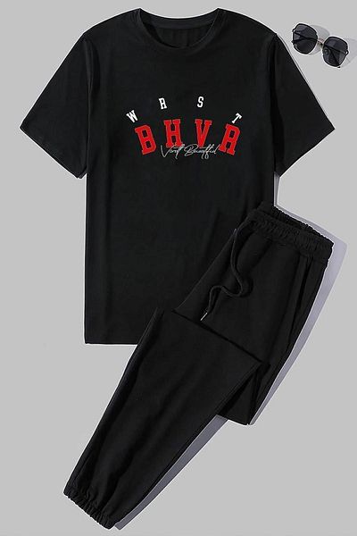 uyguntarz Σετ γυμναστικής 2 τεμαχίων Unisex Bhvr Printed
