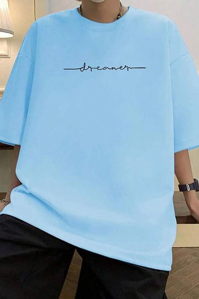 uyguntarz Ανδρικό μπλουζάκι Dreamer με στάμπα Oversize