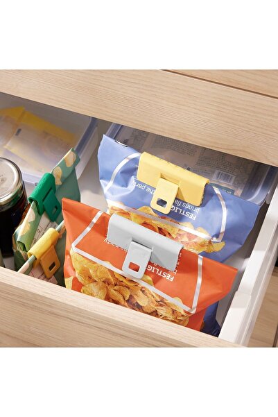 IKEA 9 Adet Paket Mandalı 6 Küçük Ve 3 Büyük 9'lu Set Plastik Klips Poşet Klipsi