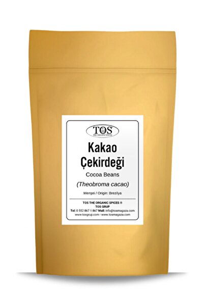 TOS The Organic Spices Kakao Çekirdeği 250 gr (1. Kalite) Theobroma cacao / C...