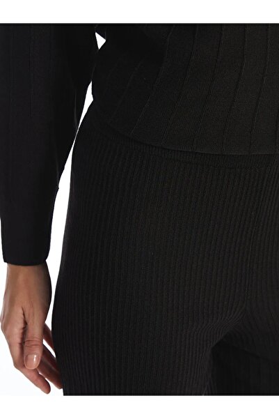 LC Waikiki LCW Modest Yeni Siyah Beli Lastikli Kadın Triko Pantolon