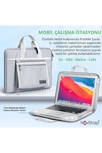 NovStrap حافظة حقيبة قماش أكسفورد متوافقة مع أبل ماك بوك اير 15 بوصة M2 M3 M4 رقاقة A2941 A3114 A3241