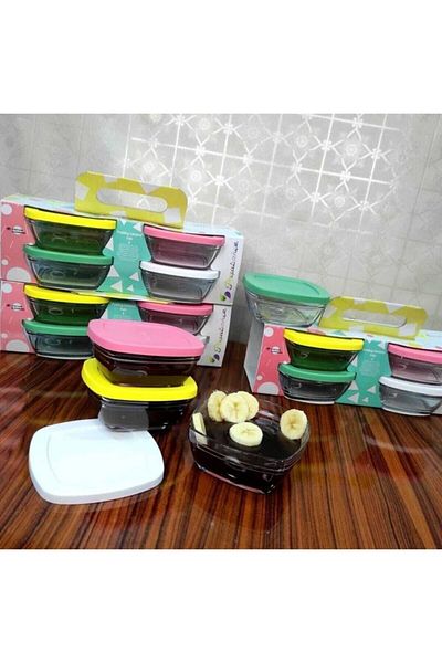 Paşabahçe 4-Piece Pudding Storage Container