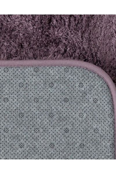 Madame Coco Dark Plum Sheep Bath Mat - 50x80+45x50 Cm