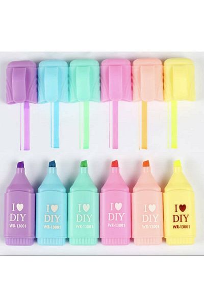 Marla Mini Highlighter 6 Pack Ziplock Bag