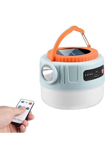 Genel Markalar Kamp Lambası Solar Güneş Enerjili Ampül Led Şarjlı El Feneri 1...