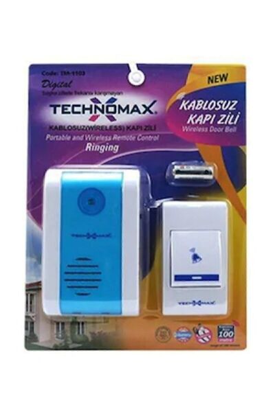 Technomax Kablosuz Kapı Zili 24 Farklı Melodi