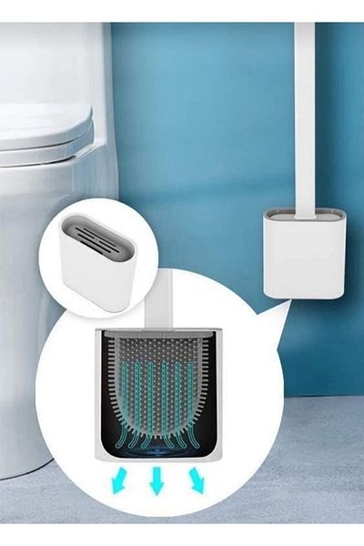 Keyfi Sepet White Silicone - Bendable Toilet Brush for Wc Toilet Bowl