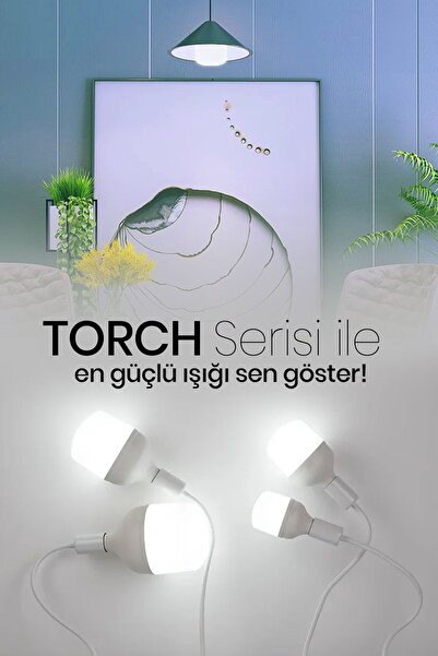 SULED 40w Torch Büyük Ampül 3 Adet Mega Led Işık Tasarruflu Ultra Parlak 6500k Beyaz Işık Büyük Ampül E27