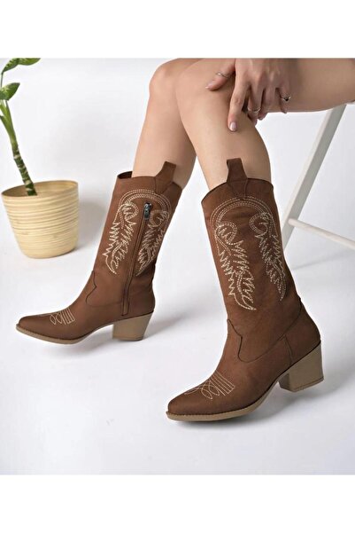 DAD WOLF kovboy kanvas western tarz sivri bot