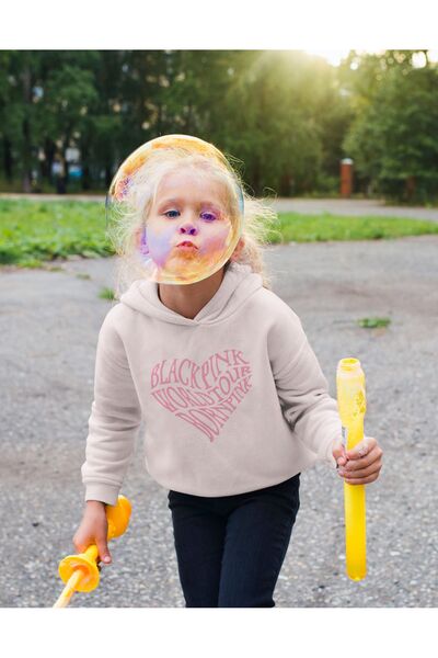 MAGORS Φούτερ για κορίτσια BLACKPINK 3 Thread - Εκτυπωμένο, με κουκούλα και χ...