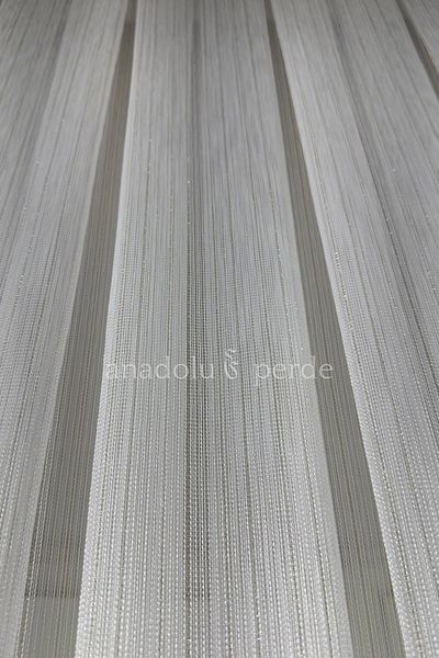 GLOMAR Ecru Color 1/3-Tight Pleat - Glitter Gold Linen Striped, No Ironing, Bulleted Skirt