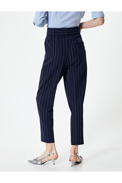 Koton Women's Belted Fabric Trousers
