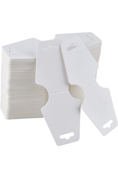 Matbaagraf White Jewelry Necklace and Bracelet Cards - Jewelry Hanging Card 100 pcs 9 x 4 cm