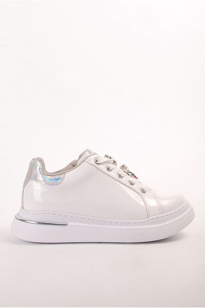 Rıdvan Çelik Girl's - Casual Sneaker Shoes with Buckle, Laces and Zipper
