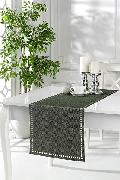 ÖZENEV Runner Amerikan Servis Masa Örtüsü 40x140 Cm Zümrüt Yeşili Çift Taraflı