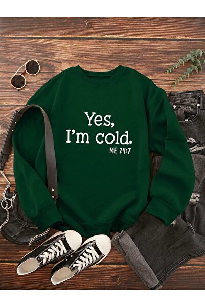 SeusCraft Χοντρό χειμερινό φούτερ - Πράσινο σχέδιο Nefti, Υπερμεγέθης λαιμόκο...